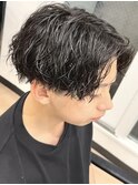 ツイストスパイラルパーマツーブロックツイストパーマフェード