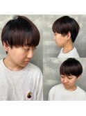 髪質改善デザインストレート×ナチュラルマッシュ