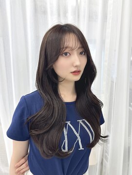 ハピネス 梅田茶屋町店(HAPPINESS) ロングレイヤー/韓国ヘア/髪質改善/ブリーチなし/グレージュ