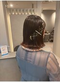 ストレート外ハネダウンスタイル