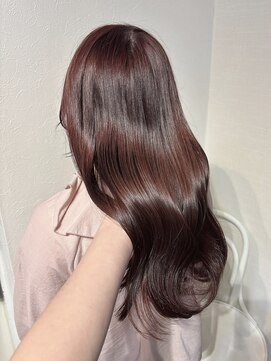 アンニュ(annuy) Instagram/annuy__o0 顔まわりカット/ピンクブラウン／韓国巻き