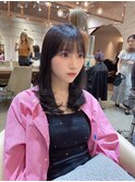 髪質改善縮毛矯正レイヤーカット顔周り前髪韓国ミニウルフ錦糸町