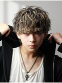 スパイラルハイライトウルフ 【メンズ/スパイラルパーマ】