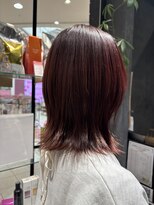 サンカリ イオンモール新居浜店(SANKARI)&nbsp;ボルドーピンクブラウン　髪質改善　外ハネボブ