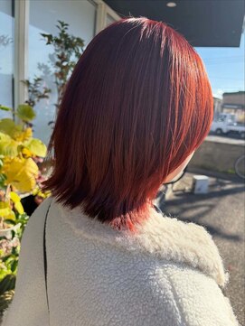 ヘアメイク エイト キリシマ(hair make No.8 kirishima) ダブルカラー×レッド