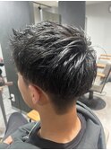 刈り上げセンターパート/波巻きツイストスパイラル/柏