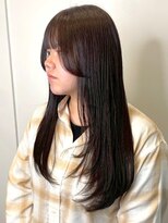 ベルフェミンキルン(Belle femin kilun)&nbsp;ロングレイヤー 顔周りカット 髪質改善 前髪 ブラウンカラー