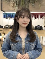 チオ(Chio)&nbsp;【富山】シースルーバング×艶モカグレージュ韓国風ミディ