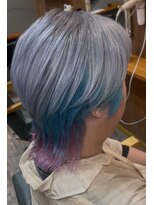 ヘアーサロン アトリエ(Hair salon ATORIE)&nbsp;メンズショートウルフブリーチカラー3色カラー