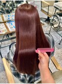 ダブルカラーレッドブラウン×髪質改善トリートメント【八王子】