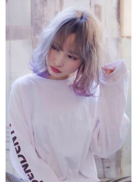 テイラー(Taylor) [Taylor]オルチャン風プラチナホワイトxアイスパープル