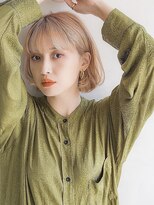[aRiettaAZABU]ホワイトベージュショート/ハイトーン/大人可愛い
