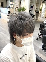 アンプヘアー 二条店(unpeu hair) 【ケアブリーチ】メンズカット/ウルフカット/シルバーカラー