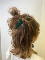 ライフ 四条畷店(Lyfe)&nbsp;お団子アレンジ_ピンクベージュボブルフ_114