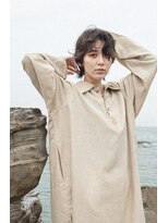 ハク アトリエ(HaKU atelier)&nbsp;クセ毛風パーマ前髪なしショートウルフボブハイライトカラー