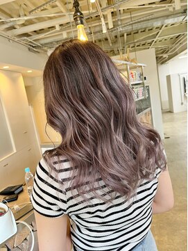 ファンド 千葉(fand) バレイヤージュ/白髪ぼかしピンクグレージュ