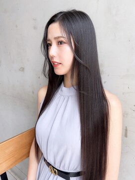 アルバム 池袋(ALBUM) ロングストレート_ピンクベージュインナーグレージュ_29543