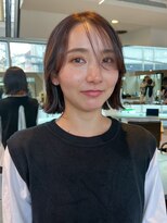 トレス(TRESS)&nbsp;ボブ　外ハネボブ　前髪　ブラウン　秋冬カラー　原宿　表参道