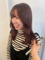 パーク 福岡天神西通り店(parc)&nbsp;透明感カラー　アッシュピンクカラー　顔周りカット　韓国ヘア