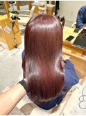 ブリーチなしレッドブラウン