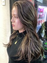 ノラ ウメダ(NORA UMEDA)&nbsp;ハイライトカラーレイヤーカットケアブリーチダブルカラー