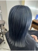 寒色系ブルーアッシュシルバーグレージュ 韓国スタイル 北千住