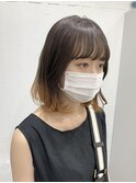 ダブルカラーケアブリーチハイトーンベージュレイヤーボブ