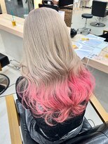 アリープパロット(ALEAP parrot)&nbsp;ブリーチデザイン裾カラーピンク【ALEAP parrot/多賀】