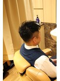 ビジネスツーブロ+パーマ