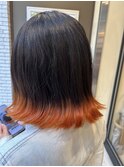 【トガシ】アプリコットオレンジ裾カラー