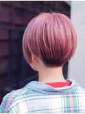 【SHARON原宿】ハイトーンクリアピンクベージュ× 刈り上げ