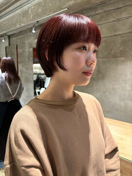 ハマモト 伸ばしかけ、レッドカラー