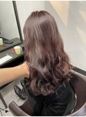 ダークピンクブラウン ロングスタイル