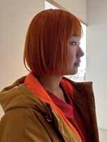 ユートゥイーズ つくば(U too e's)&nbsp;オレンジカラー/ぱつっとボブ　〈riko〉