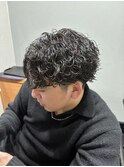 #波巻きスパイラル#刈り上げセンターパート