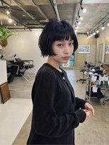 ヒュージ 表参道(huge)&nbsp;ショートボブ/ミニボブ/ニュアンスパーマ/前髪/顔周り/20代30代