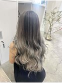 バレイヤージュ　ハイトーン　ホワイトベージュ