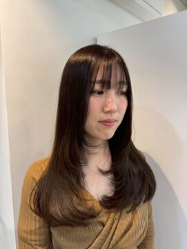 イチエ(ICHIE) レイヤーカット*セミロングヘア*前髪カット*顔周りレイヤー