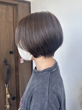 シーン(hair design SCENE) オリーブグレージュ/ショートボブ
