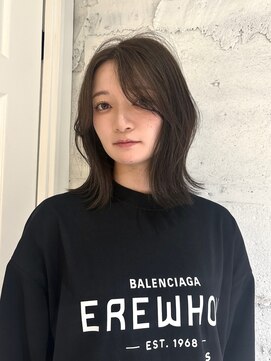 ヨーク(YOKE) 【YOKE】レイヤーボブくびれオリーブベージュブリーチなし