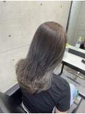 ダブルカラーベージュハイライトケアブリーチバレイヤージュ