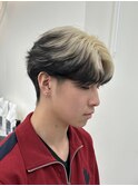 メンズカット センターパート エンドカラー