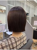 ヘイリーボブ 縮毛 切りっぱなし クール 大人ボブ