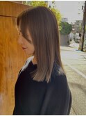 くすみベージュ/髪質改善トリートメント/地毛風カラー/縮毛矯正