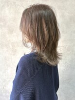 エンクス(enx)&nbsp;着物ヘア/ダークアッシュ/ミディアムレイヤーカット/鶴ヶ峰YM126