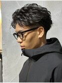 MEN’S HAIR/フェザーパーマ/刈り上げセンターパート/群馬高崎