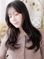 カバーヘア ブリス 戸田公園西口店(COVER HAIR bliss)&nbsp;黒髪ダークグレージュくせ毛風ロングレイヤーa戸田公園20代30代
