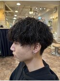 縦落ちツイストパーマ