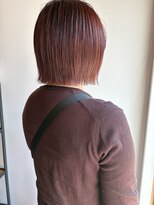 ツイギー 宮西店(TWiGGY)&nbsp;レッドピンクにぱつっとボブ