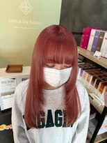 ノーヴァ バイ ボナ 前橋店(nova by bona) 顔周りレイヤーとピンク系カラーの極上ストレート
